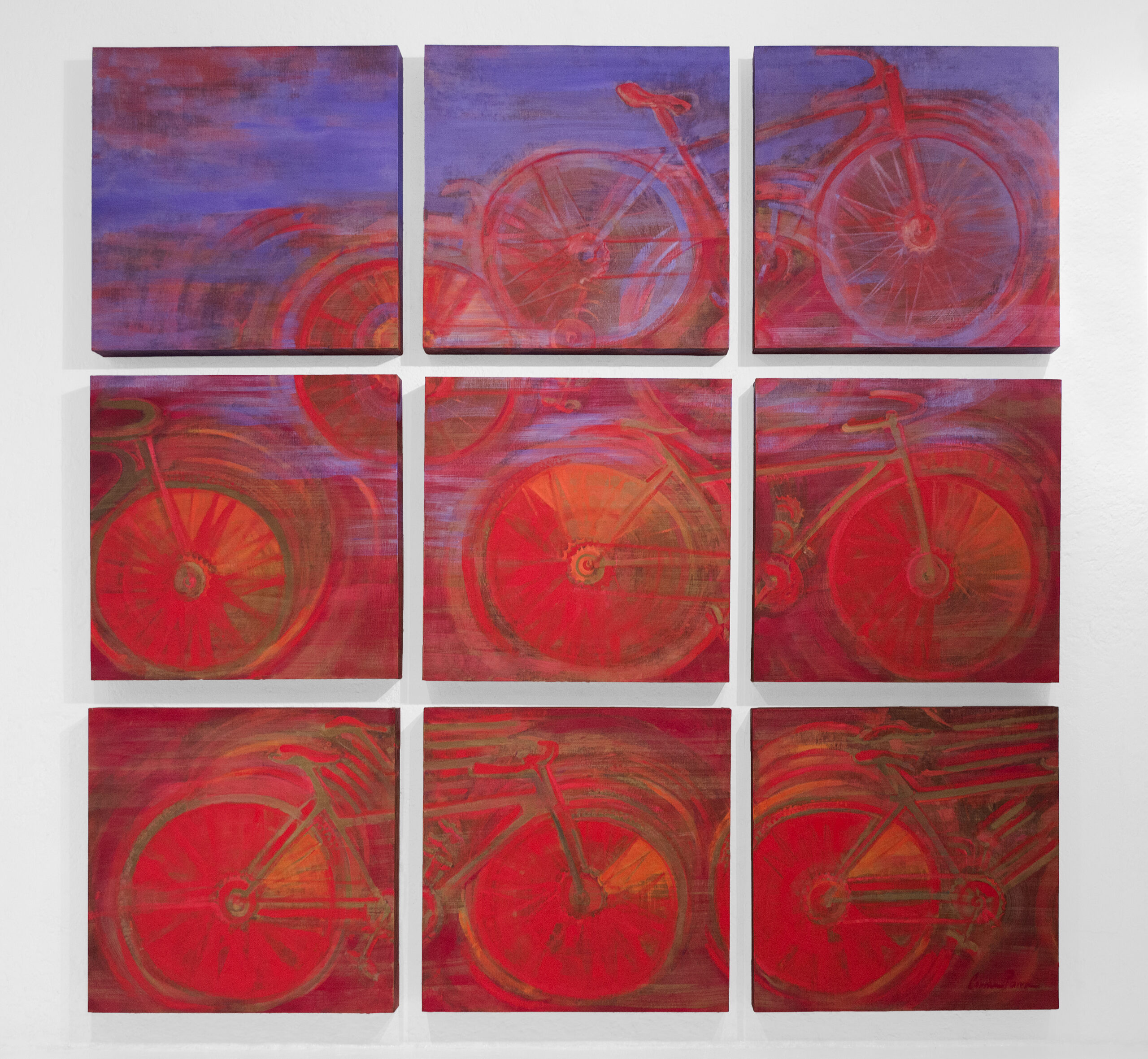 Bicicletas, viaje infinito un mural de Carmen Parra.