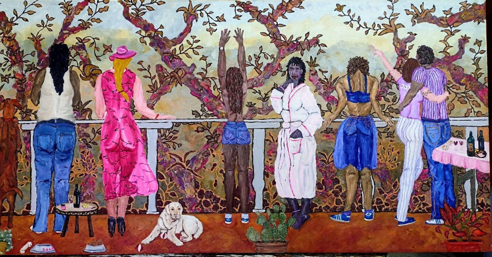 Divertimentos desde el balcón del pintor Hugo Vélez, en  Arte Acción.